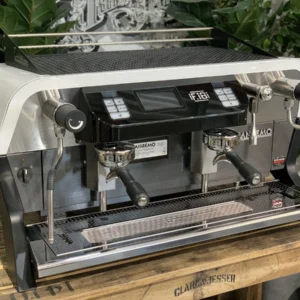 New San Remo F18 2 Group White & Black Coffee Machine
